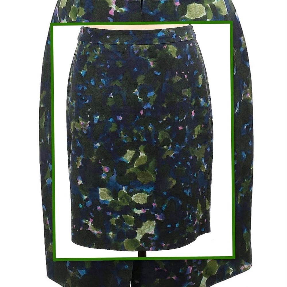 J.CREW GARDENSHADE PRINT PENCIL SKIRT 00